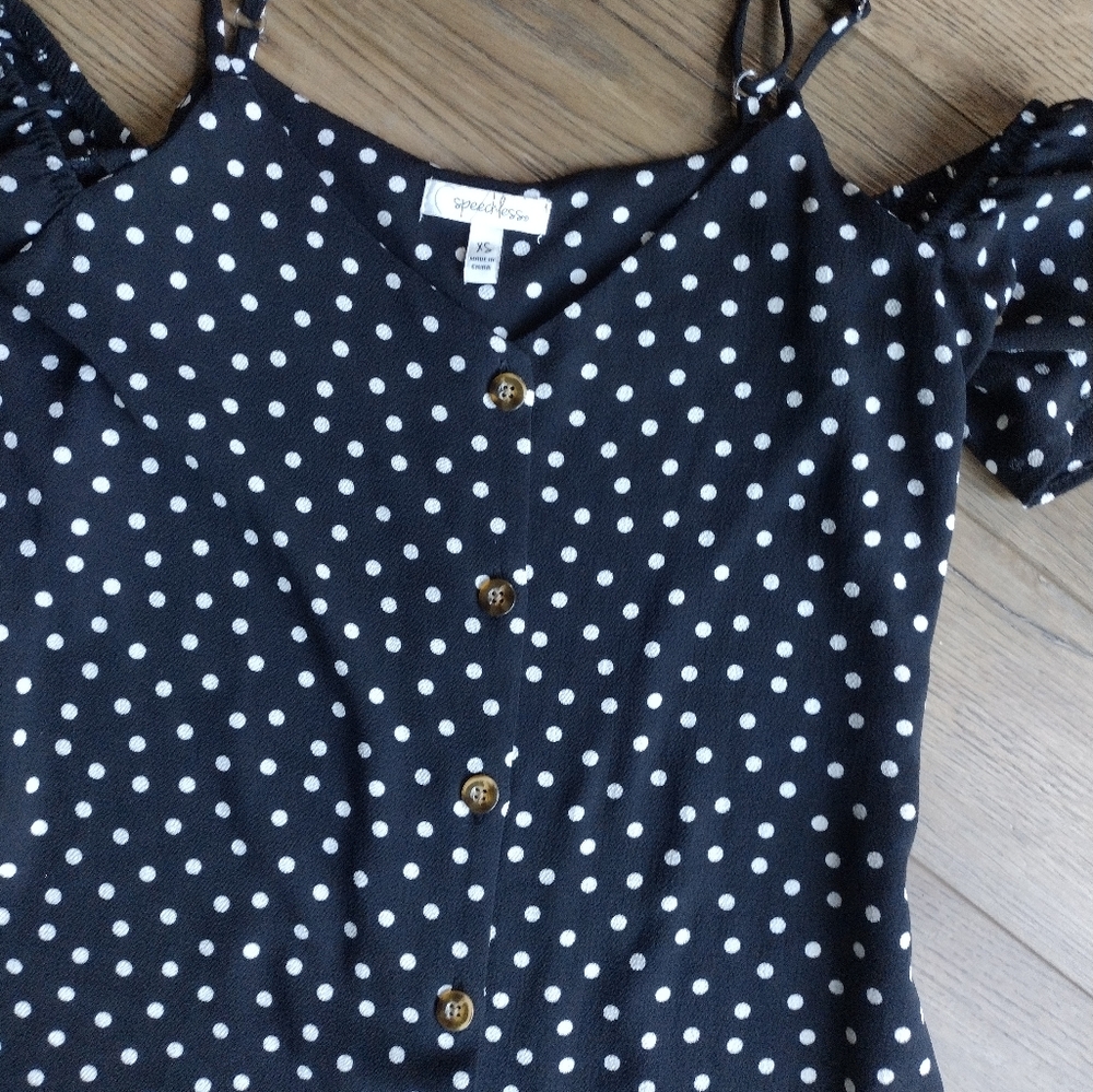 Cold Shoulder Button Down Dress - image 8